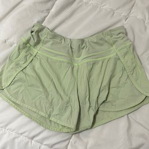 green lululemon shorts size 4!!